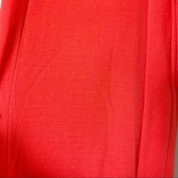 Vintage 60s 70s Edith Flagg Red Pleated Long Sleeve Midi Wrap Dress Small - Picture 11 of 12